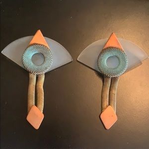 Vintage large 1980s statement earrings